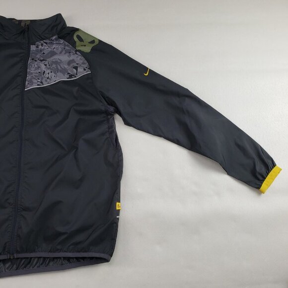 Nike Storm Windbreaker Jacket Men XXL Gray Full Zip Long Sleeve Athletic Vented - Picture 2 of 13